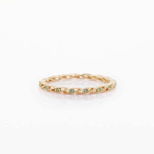 Braid Ring - Emerald