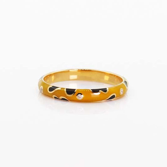 Enamel Band Ring-Harvest Gold