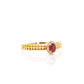 Ruby Golden beads Ring