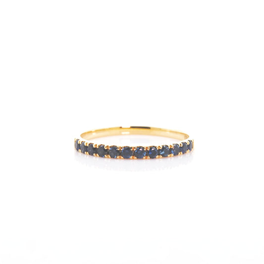 Blue Sapphire Band Ring with GRM certificate