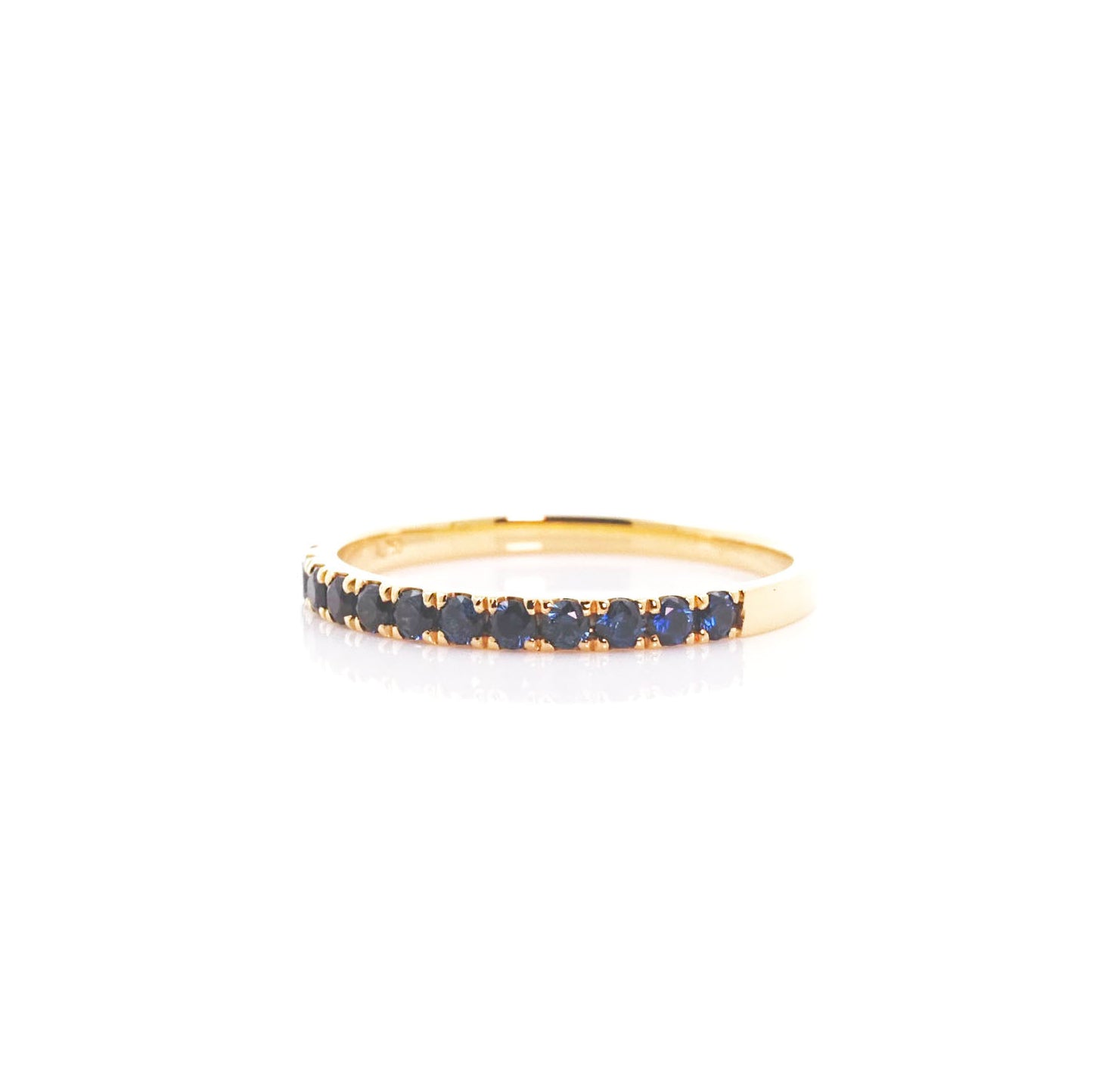 Blue Sapphire Band Ring with GRM certificate