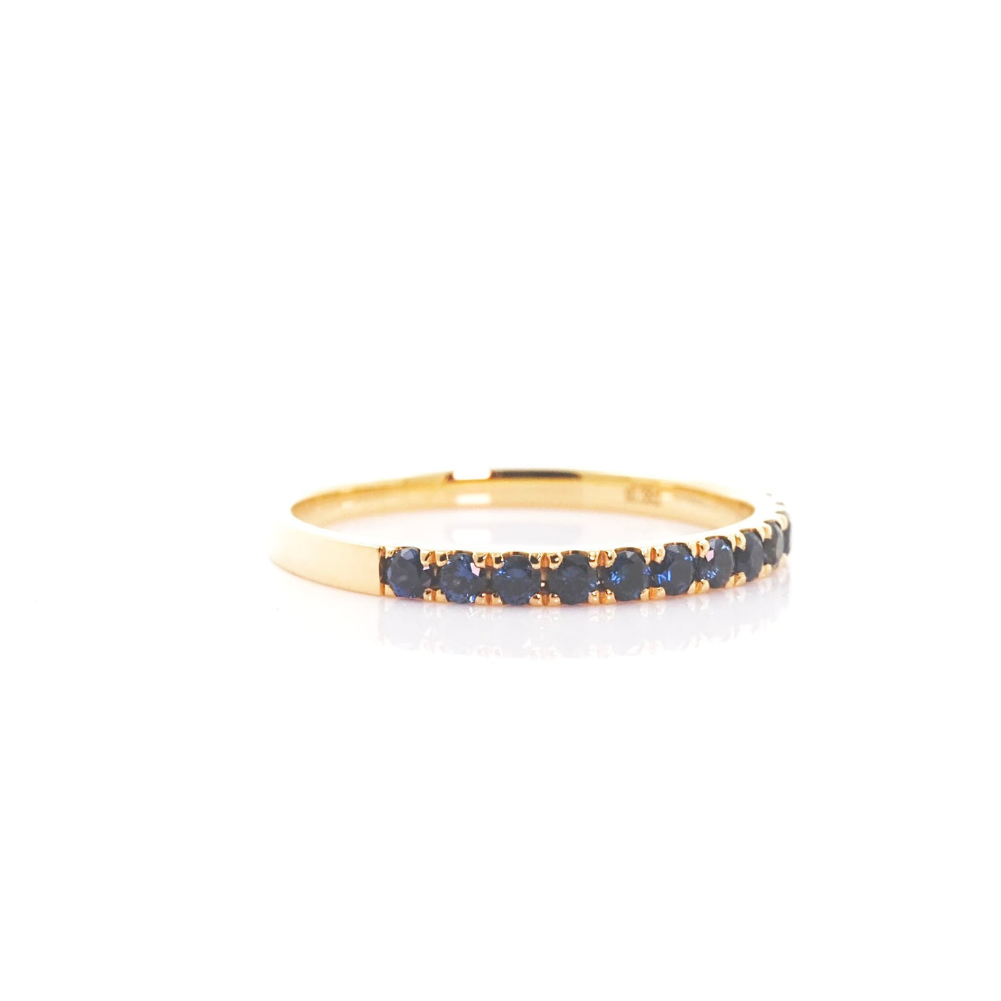 Blue Sapphire Band Ring with GRM certificate