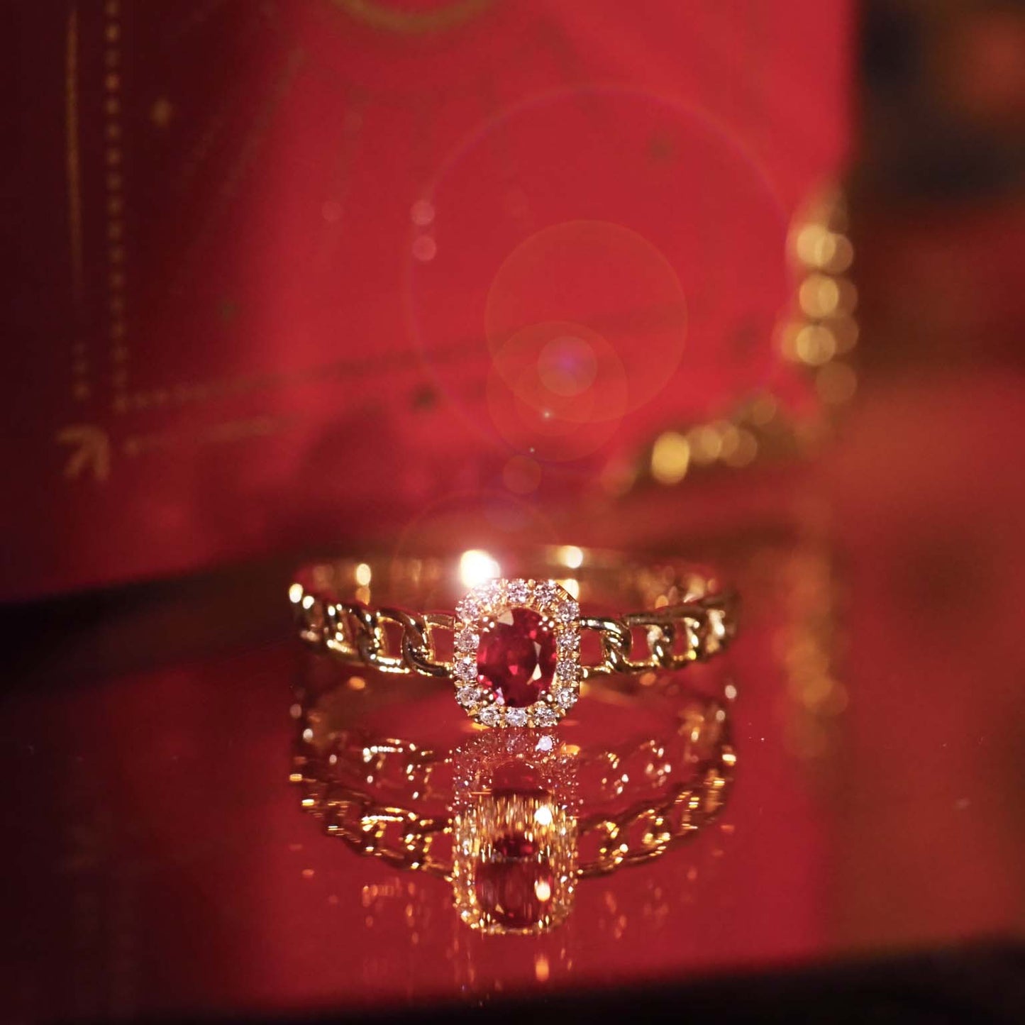 Ruby Chain Ring