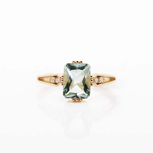 Zelti Ring -Green Amethyst