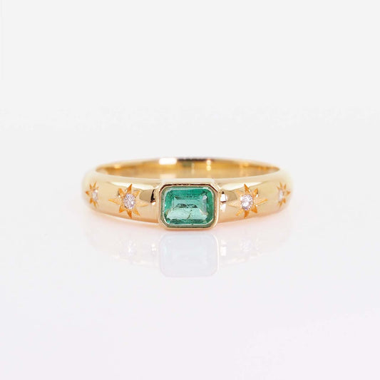 Emerald Star Ring