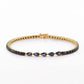 Blue Sapphire and Black Diamond Bracelet