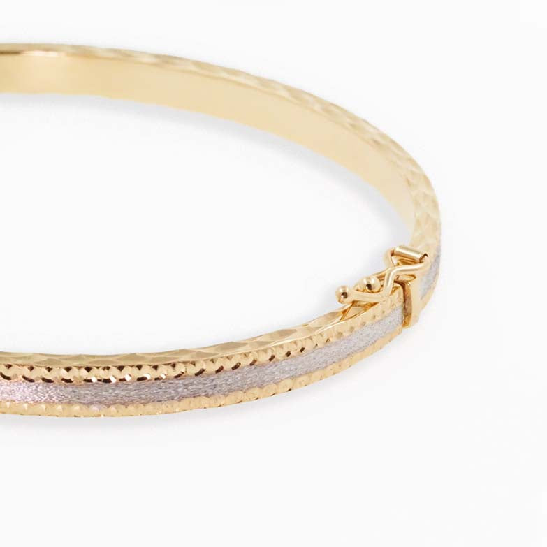 18K Italian Two Tone Bangle