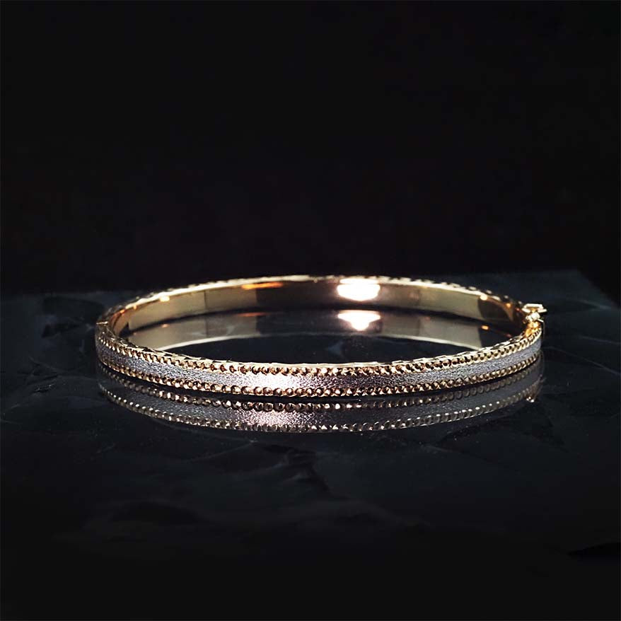 18K Italian Two Tone Bangle